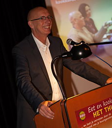 directeur Harry Wassenaar tijden de presentatie van Het Thuisdiner