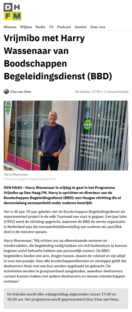 Harry wassenaar in radiouitzending vrijmibo